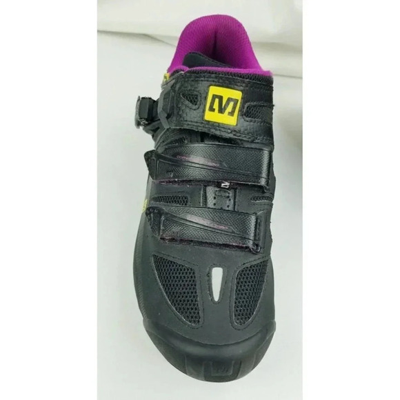 Mavic Size 8 Women's Tourmaline Cycling Road Shoes Black Purple Accent 643001 - Picture 5 of 12